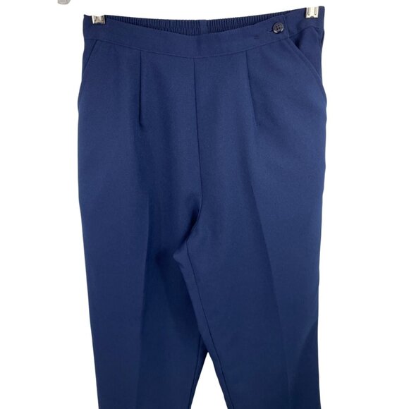 Salon Studio Womens Size 8 Blue Elastic Waist Pull On Knit Straight Leg Pants - Picture 2 of 7